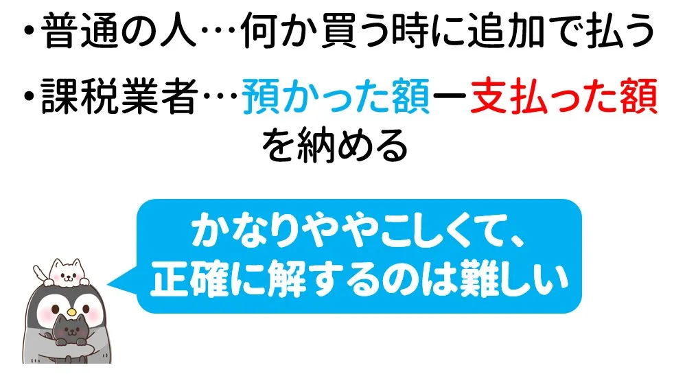 消費税は個人と事業者で扱いが異なる